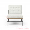 Single Sofa Jati Natural Rangka Besi Kain Motif Seri June single sofa jati natural rangka besi kain motif seri june 65