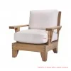 Sofa Single Thoshiro Kayu Jati Natural Cushion Kain Putih sofa single thoshiro kayu jati natural cushion kain putih 57