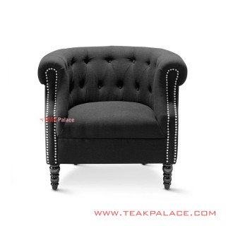 Sofa Tamu Jati Chester Hitam