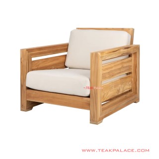 Sofa Tamu Single Minimalis Betawi Natural