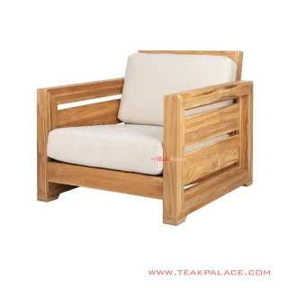 Sofa Tamu Single Minimalis Betawi Natural