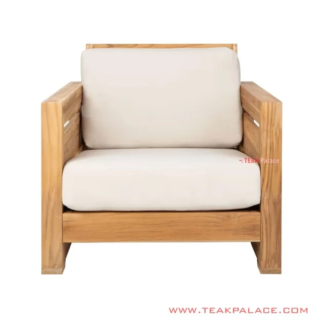 Sofa Tamu Single Minimalis Betawi Natural