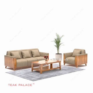 Sofa Mewah 31 Aston Coklat TKDN Kayu Jati