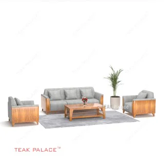 Sofa Minimalis 311 Abu-Abu Aston TDKN Kayu Jati