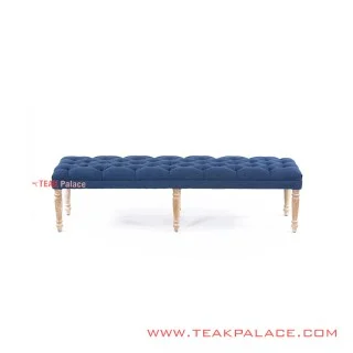 Bangku Mewah Geisha Minimalis Jati Rivoli Denim