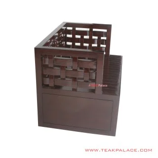 Bangku Ketupat Kayu Jati Solid Black Walnut