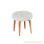 Single Bench Teak Wood Rivoli Cloud Fabric Bingo Series 