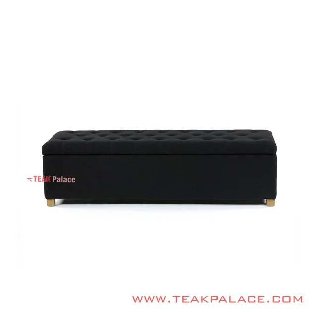 Bangku Rivoli Hitam Minimalis Jati Natural Marleti