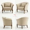Sofa Single Mewah Kayu Jati Minimalis Modern Seri Begawan