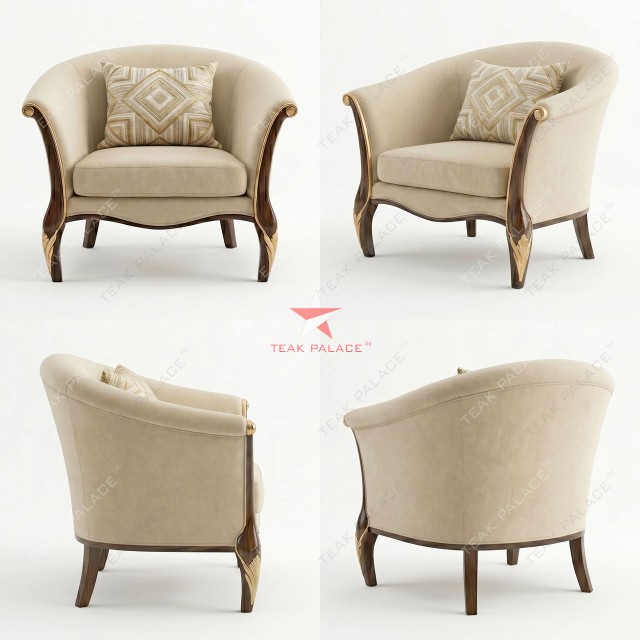 Sofa Single Mewah Kayu Jati Minimalis Modern Seri Begawan Sofa Single Mewah Kayu Jati Minimalis Modern Seri Begawan