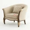 Sofa Single Mewah Kayu Jati Minimalis Modern Seri Begawan