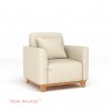 Benson Cream Modern Single Teak Sofa benson cream modern single teak sofa 50