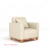 Benson Cream Modern Single Teak Sofa benson cream modern single teak sofa 49
