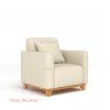 Benson Cream Modern Single Teak Sofa benson cream modern single teak sofa 56