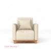 Benson Cream Modern Single Teak Sofa benson cream modern single teak sofa 51
