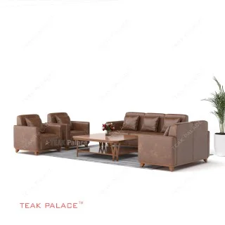 Sofa Kulit Coklat 3211 Benson TKDN Sofa Kulit Coklat 3211 Benson TKDN
