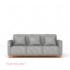 benson grey 3-seat modern teak sofa with tkdn 58