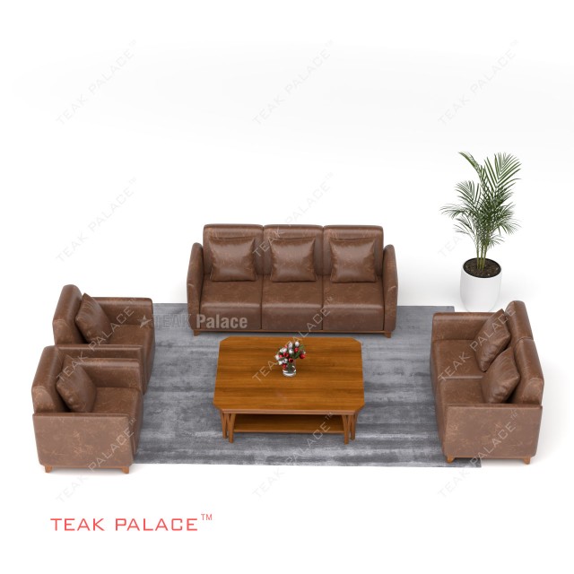 Brown Synthetic Leather Sofa 3211 Benson TKDN Modern Design brown synthetic leather sofa 3211 benson tkdn modern design 52
