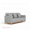 benson grey 3-seat modern teak sofa with tkdn 57
