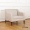 Sofa Single Minimalis Cellini Kain Krem TKDN
