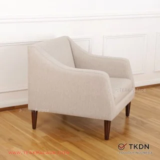 Sofa Single Minimalis Cellini Kain Krem TKDN Sofa Single Minimalis Cellini Kain Krem TKDN