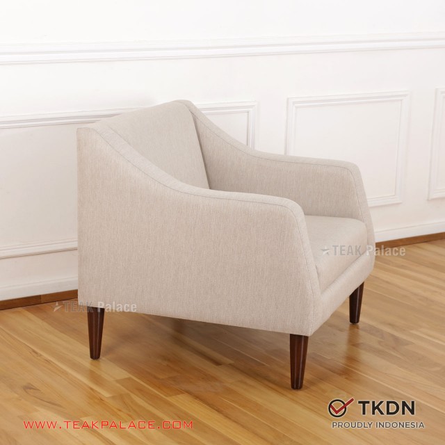 Cellini Minimalist Single Sofa Cream Fabric TKDN cellini minimalist single sofa cream fabric tkdn 62