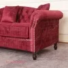 Sofa Mewah Merah Maroon Minimalis Modern Emily 3 Seater