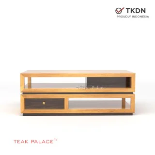 Meja Tamu Minimalis Kayu Jati Mewah Kubik 120