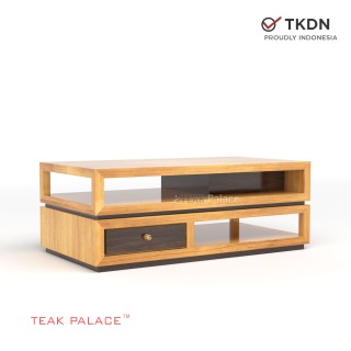 Meja Tamu Minimalis Kayu Jati Mewah Kubik 120