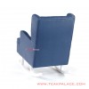 Rocking Chair White Duco Minimalist Teak Sparkling Denim rocking chair white duco minimalist teak sparkling denim 68