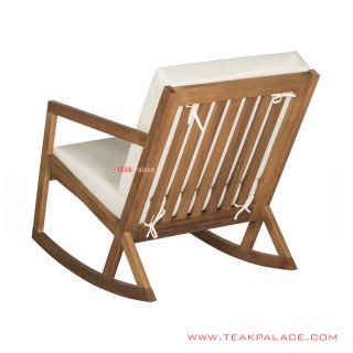 Rocking Chair Minimalist Vernon With Cushion White