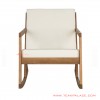 Rocking Chair Minimalist Vernon With Cushion White rocking chair minimalist vernon with cushion white 65