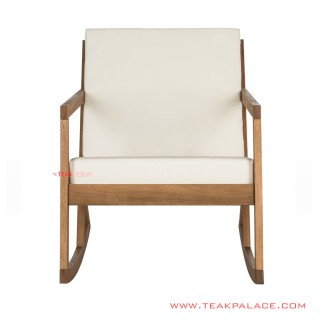 Kursi Goyang Vernon Minimalis With Cushion White Kursi Goyang Vernon Minimalis With Cushion White