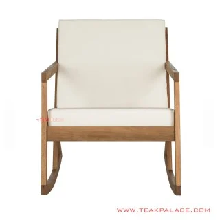 Kursi Goyang Vernon Minimalis With Cushion White