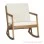 Kursi Goyang Vernon Minimalis With Cushion White