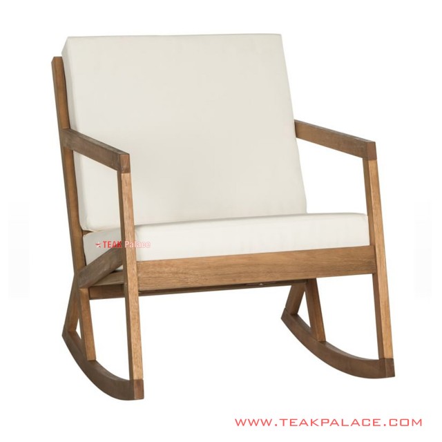 Kursi Goyang Vernon Minimalis With Cushion White Kursi Goyang Vernon Minimalis With Cushion White