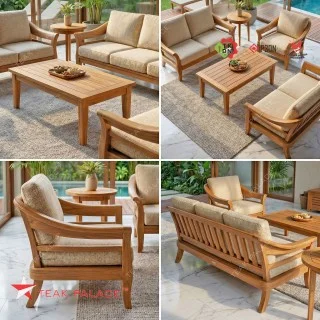 Sofa Ruang Tamu Elegan Minimalis Seri Benoa 321 - Kayu Jati Solid Sofa Ruang Tamu Elegan Minimalis Seri Benoa 321 - Kayu Jati Solid