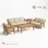 Sofa Ruang Tamu Elegan Minimalis Seri Benoa 321 - Kayu Jati Solid