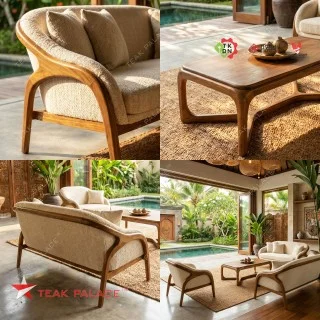 Set Kursi Kayu Jati Minimalis Modern Laguna Series - Kemewahan Ruang Tamu Set Kursi Kayu Jati Minimalis Modern Laguna Series - Kemewahan Ruang Tamu