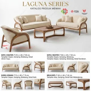 Set Kursi Kayu Jati Minimalis Modern Laguna Series - Kemewahan Ruang Tamu Set Kursi Kayu Jati Minimalis Modern Laguna Series - Kemewahan Ruang Tamu