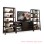 Set TV Table 2 Minimalist Teak Wood Display Shelf Surabaya Series