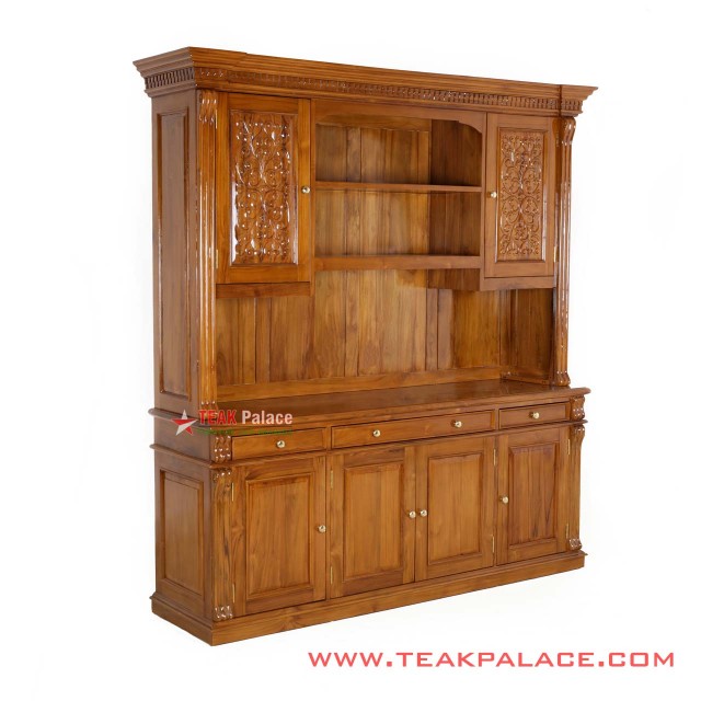 Lemari Hias Pajangan Ukir Mewah Golden Teak Seri Palembang Lemari Hias Pajangan Ukir Mewah Golden Teak Seri Palembang