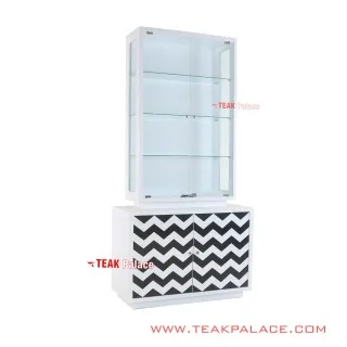 Lemari Hias Minimalis Vista Hitam Putih