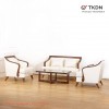 Sofa Minimalis Jati TKDN 211 Lunia Kulit Putih sofa minimalis jati tkdn 211 lunia kulit putih 60
