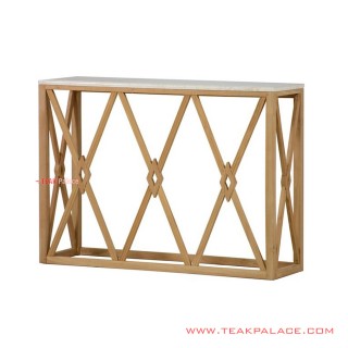 Meja Konsol Modern Marmer Minimalis Seri Kushan Natural