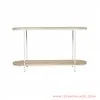 harrison series minimalist natural iron leg console table 52
