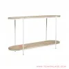 harrison series minimalist natural iron leg console table 51
