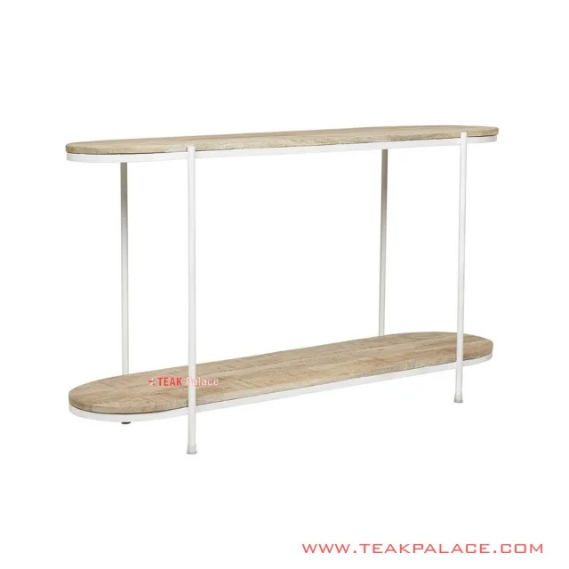harrison series minimalist natural iron leg console table 49
