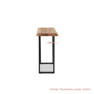 Melani Teak Wood Console Tables Minimalist Iron Legs