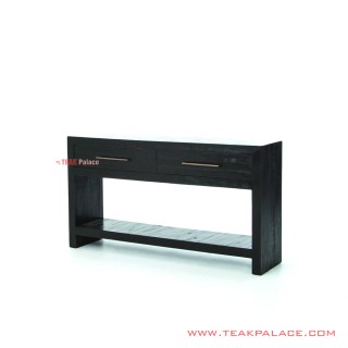 Meja Konsol Black Kayu Jati Seri Elvira Minimalis